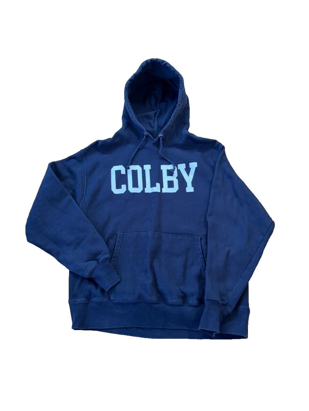 Champion Reverse Weave Colby College Hoodie Vintage Y2K Blue Men's Large